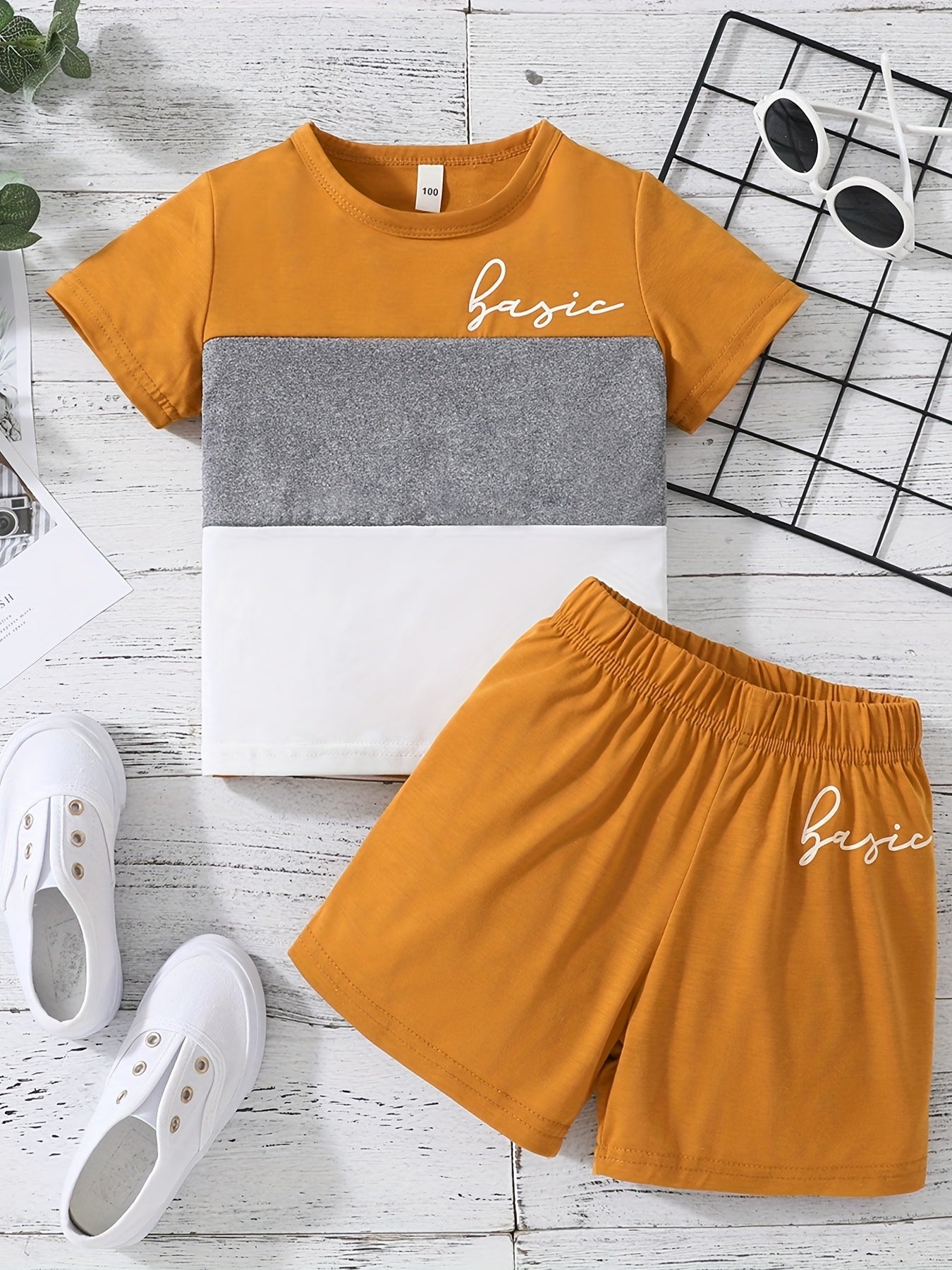 Boys Casual Outfit T-Shirt & Shorts Summer Clothes Set