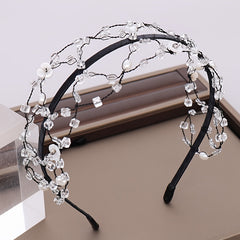 Baroque Bridal Wedding Hair Vines Golden Rhinestone Side Headpieces