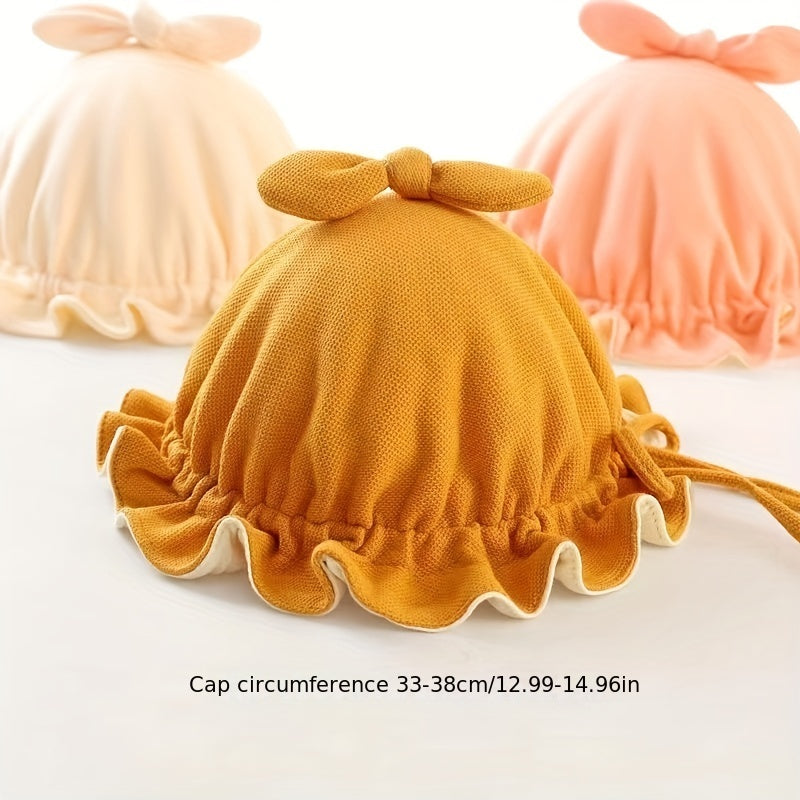 Baby Fisherman Cap Bowknot Small Basin Hat All match In Spring And Summer
