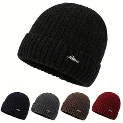 Winter Velvet Knitted Hat with Ear Protection for Outdoor Cycling Skiing
