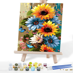 Adult DIY Painting Kit Three Colorful Flowers Personal Collection