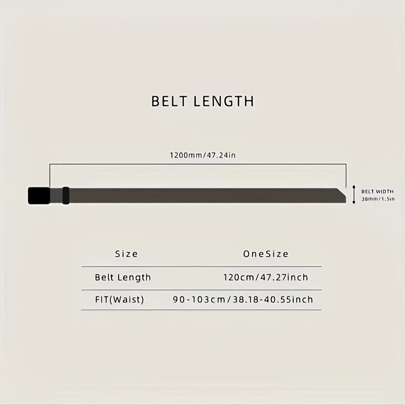 Men's Smooth Buckle Elastic Belt