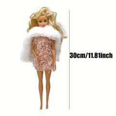 30cm Doll Accessory: Bobby Dress Casual Set Skirt & Shawl Gift (No Doll)