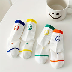4 Pairs Kids Thin Mesh Breathable Crew Socks for Summer