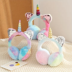 Unicorn Warm Earmuffs Winter Coldproof Rabbit Earmuffs