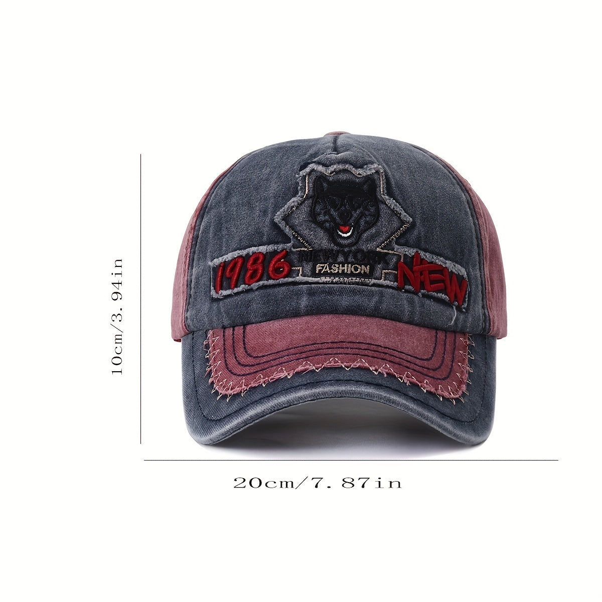 Splicing Patch Husky Hat Baseball Cap Anti-sunshade Cap