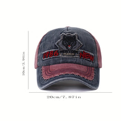 Splicing Patch Husky Hat Baseball Cap Anti-sunshade Cap