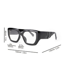 Square Frame Light Blocking Glasses for Women Unisex