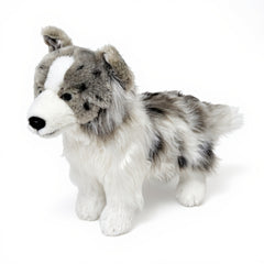 Realistic Border Collie Plush Toy Ultra Soft Stuffed Animal