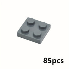 80pcs MOC Building Blocks Thin Bricks 2x2 Dots Classic Toy