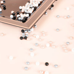 170pcs Simulated Silver Rose Gold Pearl Confetti