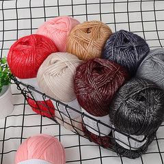 100 Acrylic Velvet Yarn Medium thick Yarn Worsted With Rich Feel
