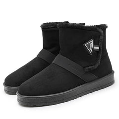 Solid Round Toe Snow Boots Plush Inner Thick Sole Platform Ankle