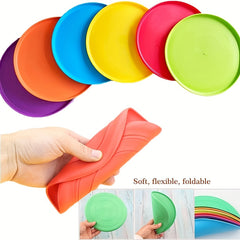 6pcs Soft Silicone Colorful Flying Disc Toy Outdoor Game