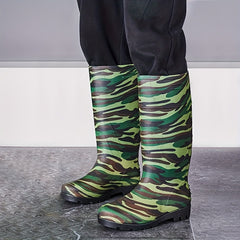 Men's Camo Rain Boots Non-slip Waterproof Outdoor Fishing Shoes