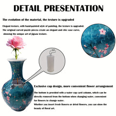 MIANQI 3D Puzzle Vase Floral Pattern No Batteries Needed Brain Teaser