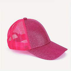 Girls Glitter Baseball Cap Mesh Sunshade Hat Outdoor Activities
