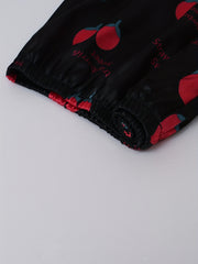 Casual Strawberry Print Cami Top & Shorts Pajama Set