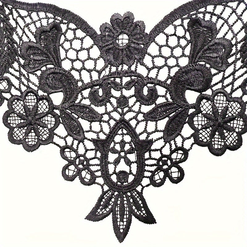 Water Soluble Lace Embroidery Polyester Silk Hollow Corsage Collar Sewing