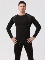 Men's Long Sleeve Compression Shirt & Legging for Fitness