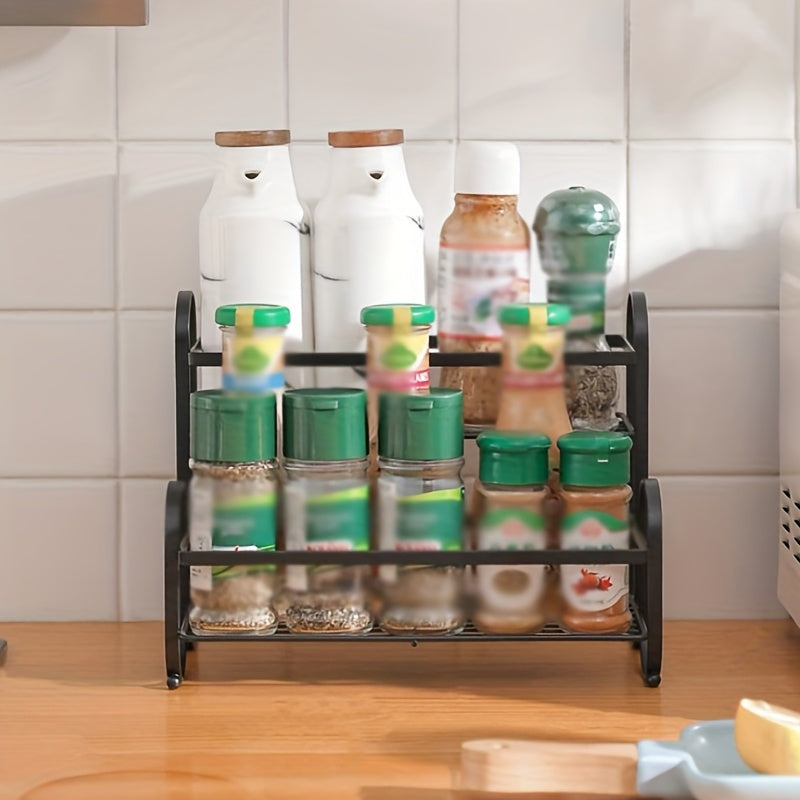 1pc Kitchen Spice Rack Metal Cabinet Storage Seasoning Organizer