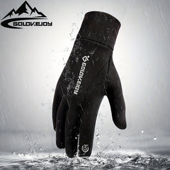 Winter Cycling Gloves Warm Windproof Waterproof Velvet Cold-proof