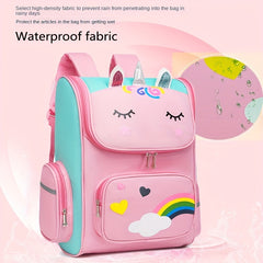 Unicorn Pattern Children's Backpack with Reflective Strip