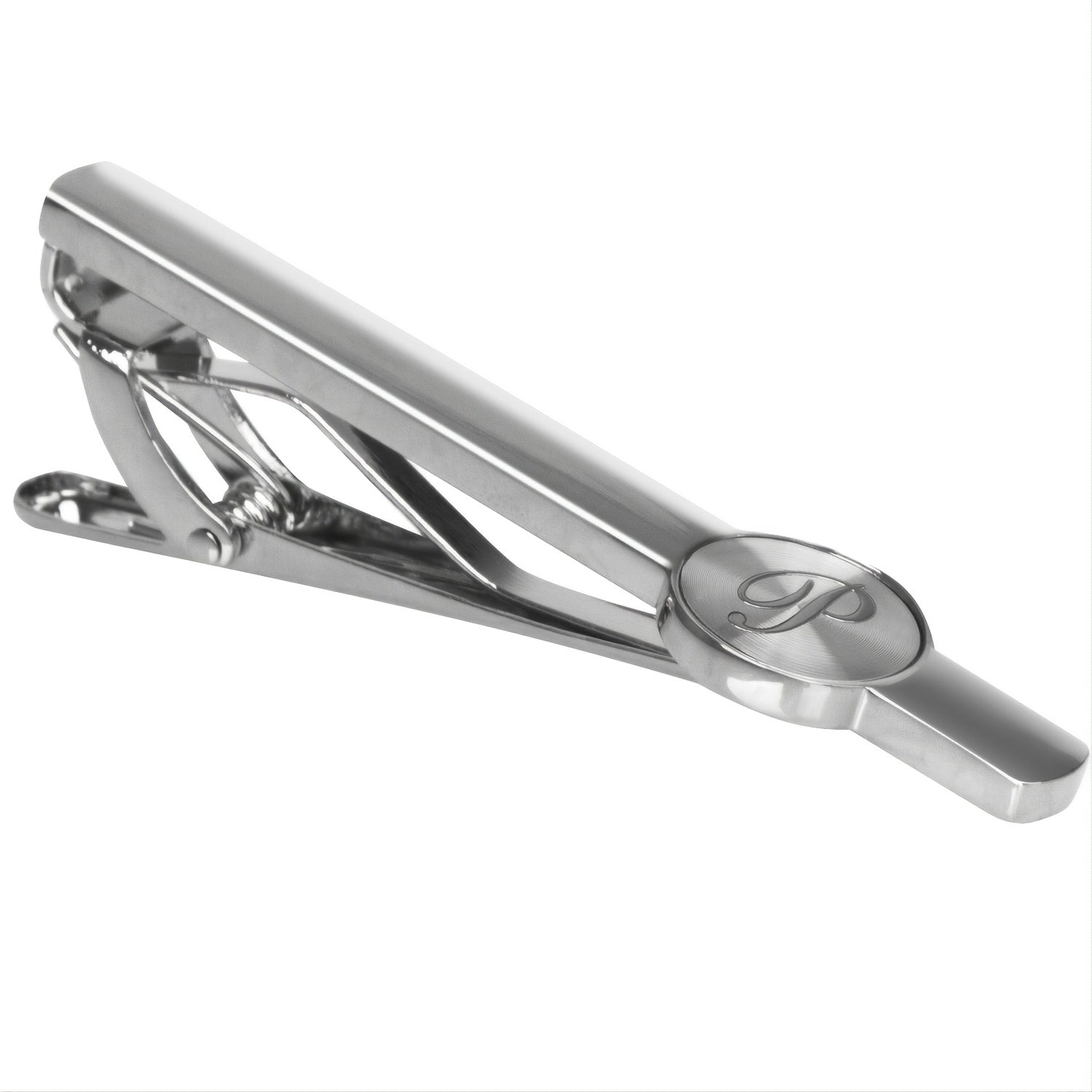 Business Casual Letter Print Copper Silver Tie Clip Gift For Men