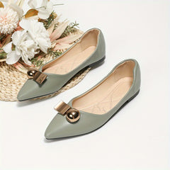 Women's Pointed Toe Ballet Flats Soft Sole Slip On Shoes