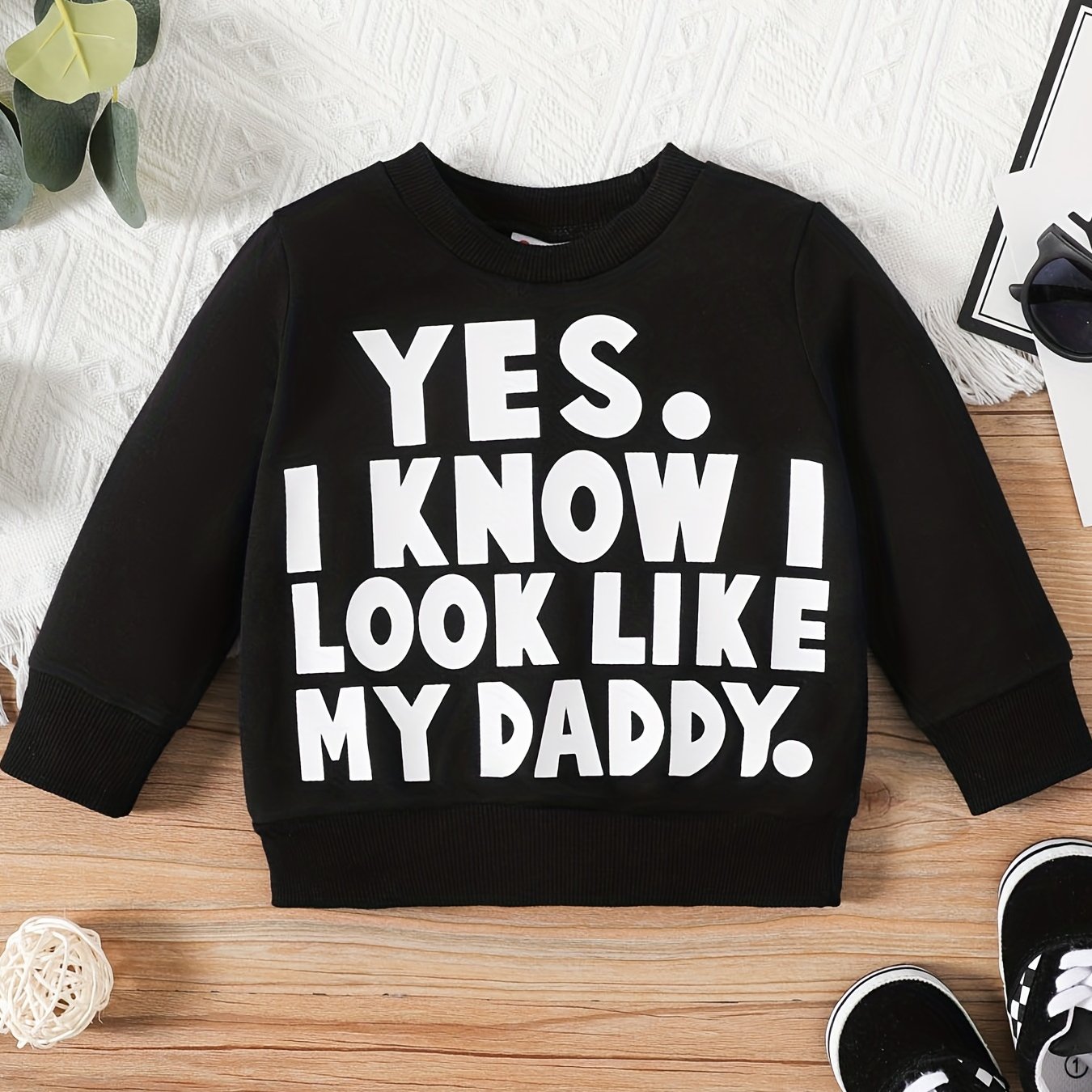 Boy's Letter Print Casual Sweatshirt Top