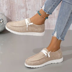 Women's Canvas Slip-On Lace Up Shoes