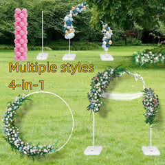 4 in 1 Wedding Arch Stand Backdrop Balloon Ring