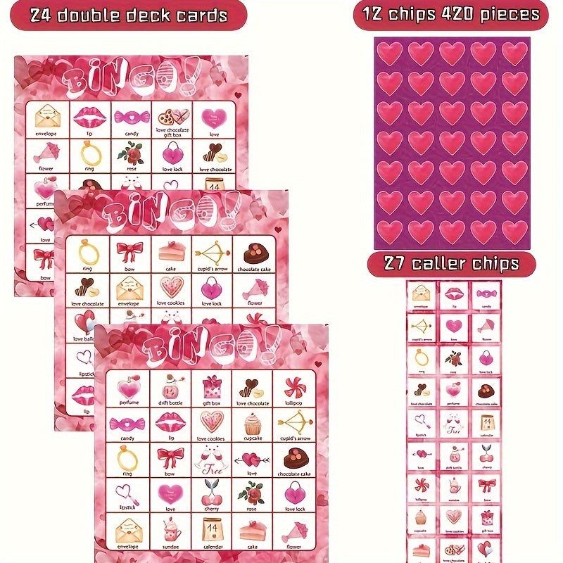 24pcs Bingo Paper Game Cards Wedding Parting Bingo Cards