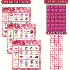 24pcs Bingo Paper Game Cards Wedding Parting Bingo Cards