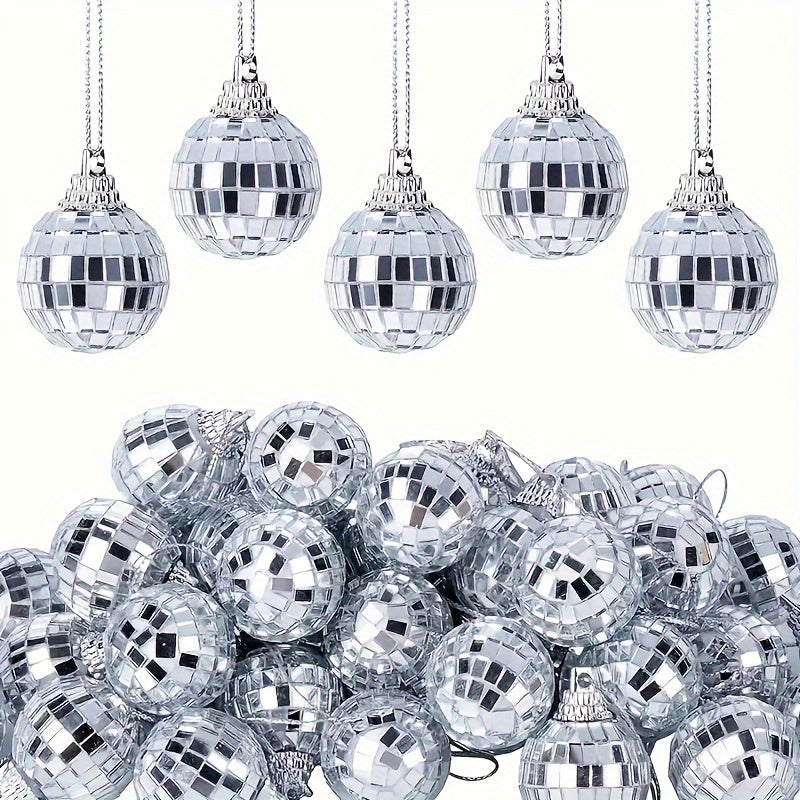 12pcs Small Foam Core Glass Mirror Balls 3.0 cm Halloween Christmas Gift