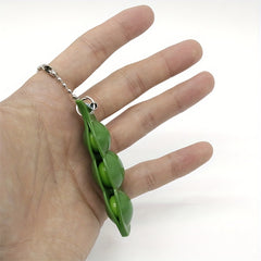 Creative Edamame Key Chain Squeezes Edamame Pendant Charm Keychain