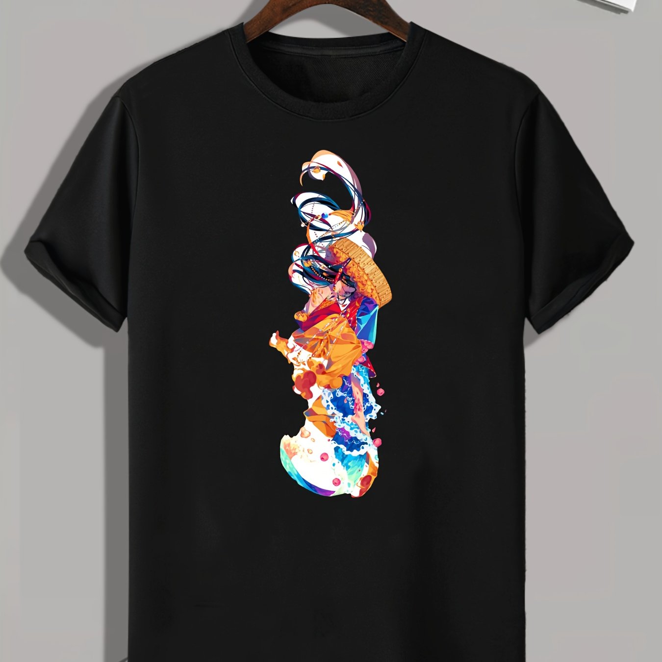 Artistic Pattern Print Men's Graphic T-shirt Casual Comfy Tees