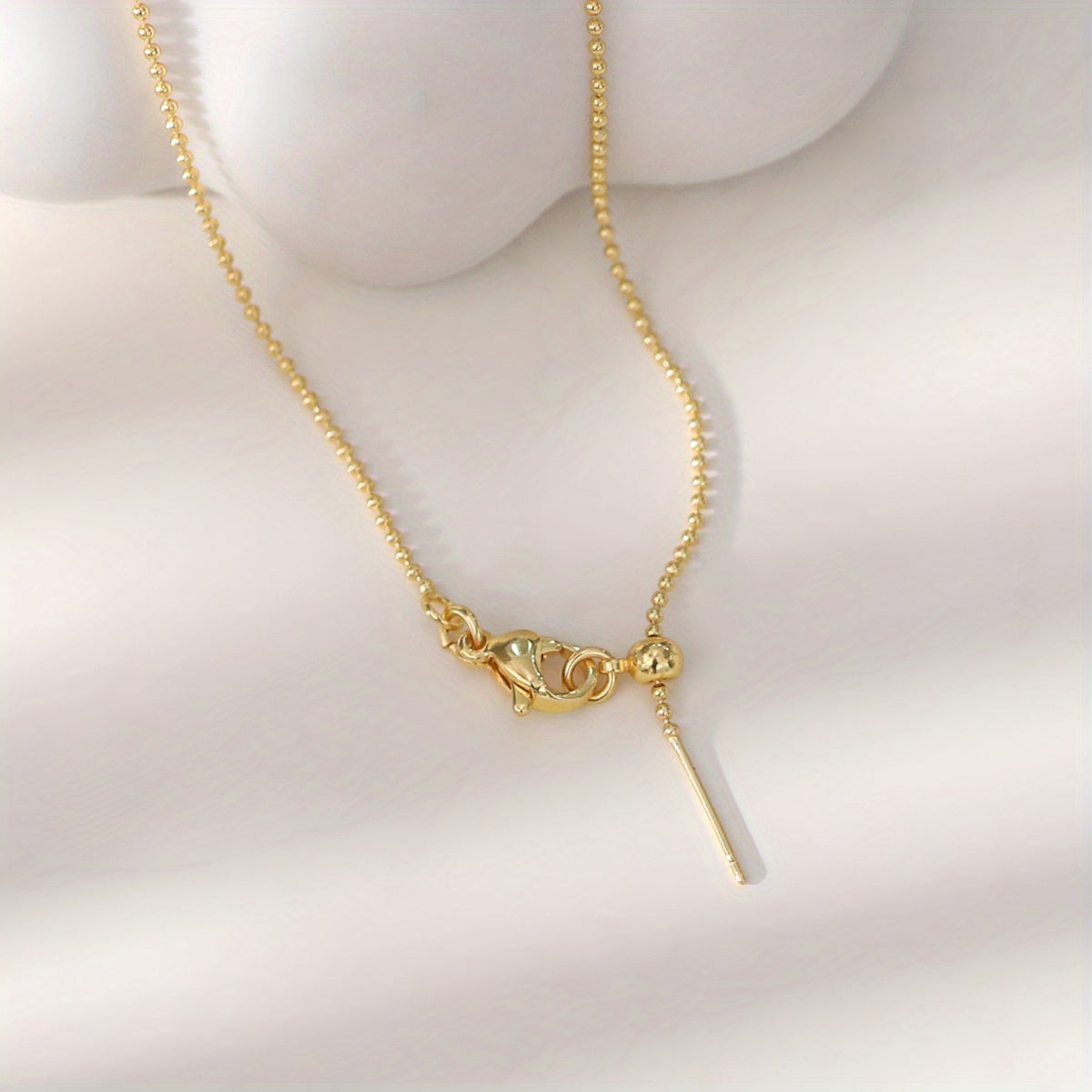 Girl's Classic Golden Titanium Steel Chain Necklace