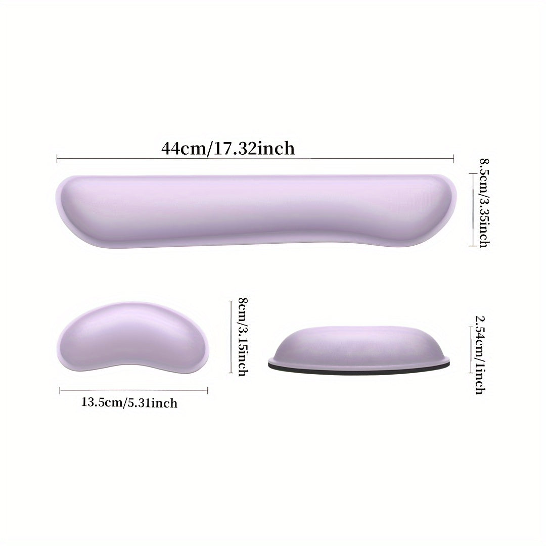 Keyboard & Mouse Wrist Rest Set Memory Foam Support Easy Typing & Pain Relief