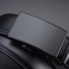 Men's Leather Business Belt Automatic Buckle Top Layer Belt