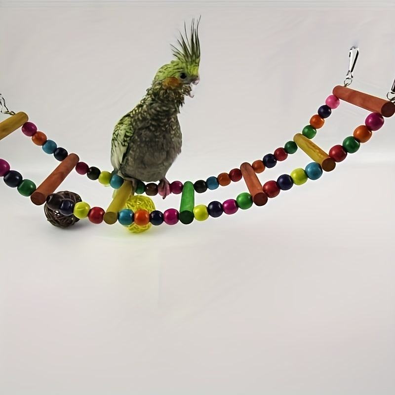 Colorful Beaded Bird Climbing Ladder Parrot Chew Toy