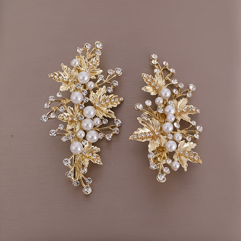 Wedding Hairclip Rhinestone Faux Pearl Barrette Hairpin Hair Accessories