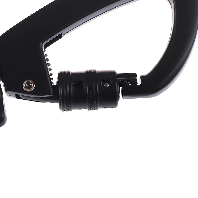 D Type Hanging Buckle Locking Carabiner Swivel Ring for Camping Hiking