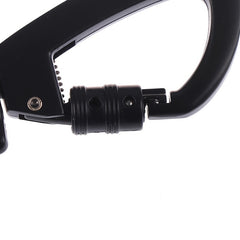 D Type Hanging Buckle Locking Carabiner Swivel Ring for Camping Hiking