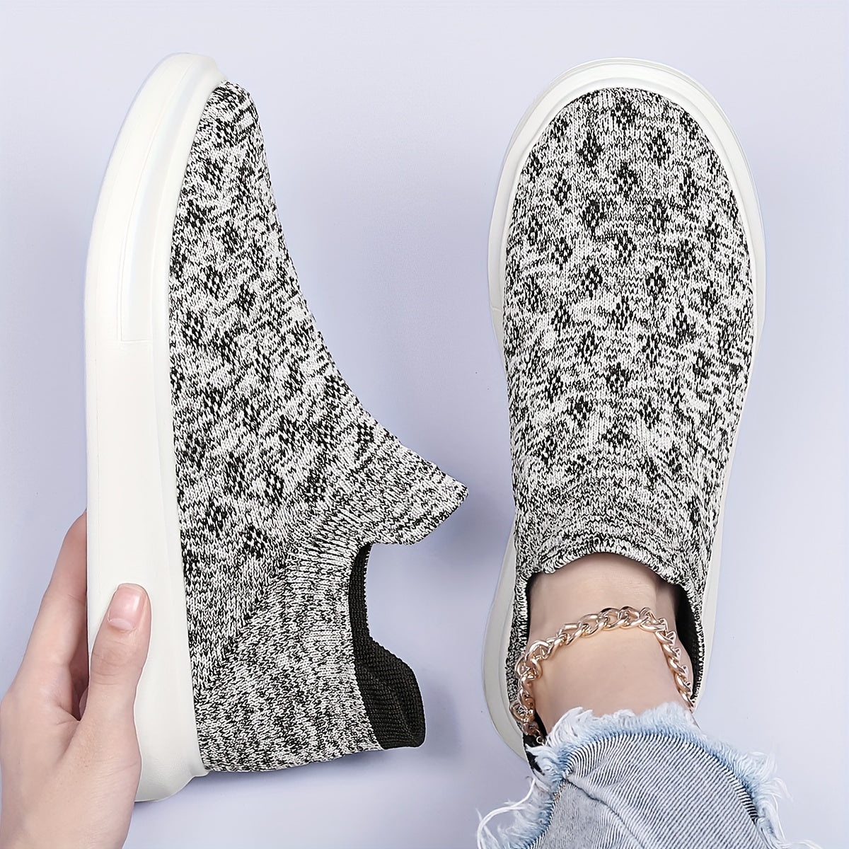 Women's Lightweight Print Sports Outdoor Shoes Comfortable Anti Slip