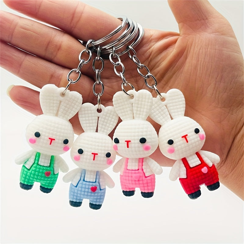 Cartoon Rabbit Keychain Bunny Doll Key Chain Bag Charm Pendant Gift