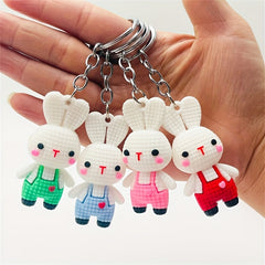 Cartoon Rabbit Keychain Bunny Doll Key Chain Bag Charm Pendant Gift