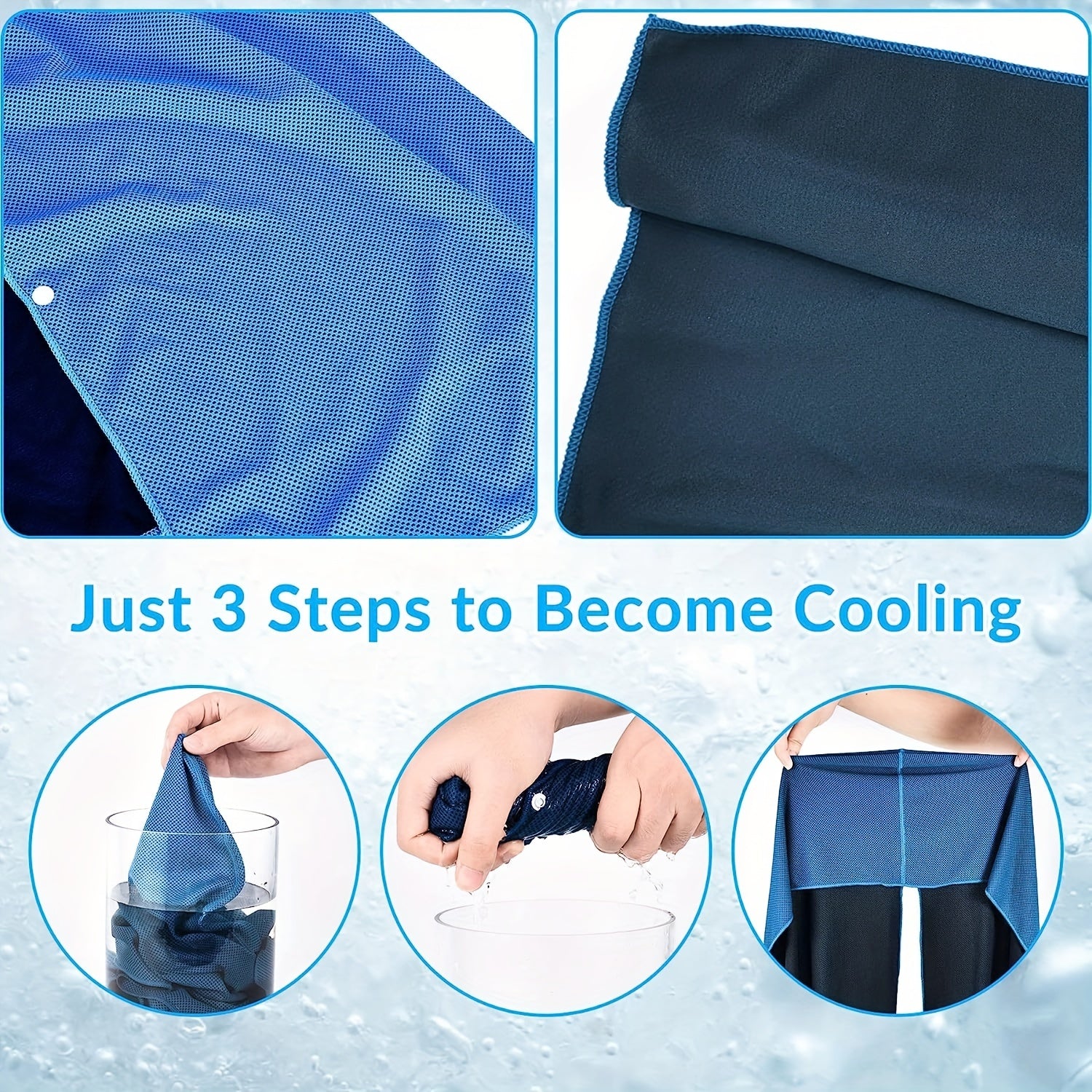 Cooling Hooded Towel UV Protection Quick Drying Absorbent Towel Camping Workout