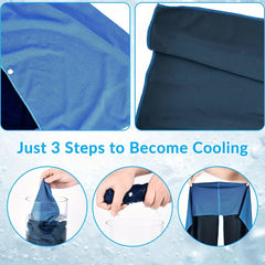 Cooling Hooded Towel UV Protection Quick Drying Absorbent Towel Camping Workout
