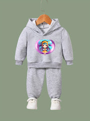 OERYUI Girls Boys 2pcs Cartoon Hoodies Pants Set Spring Fall Sports